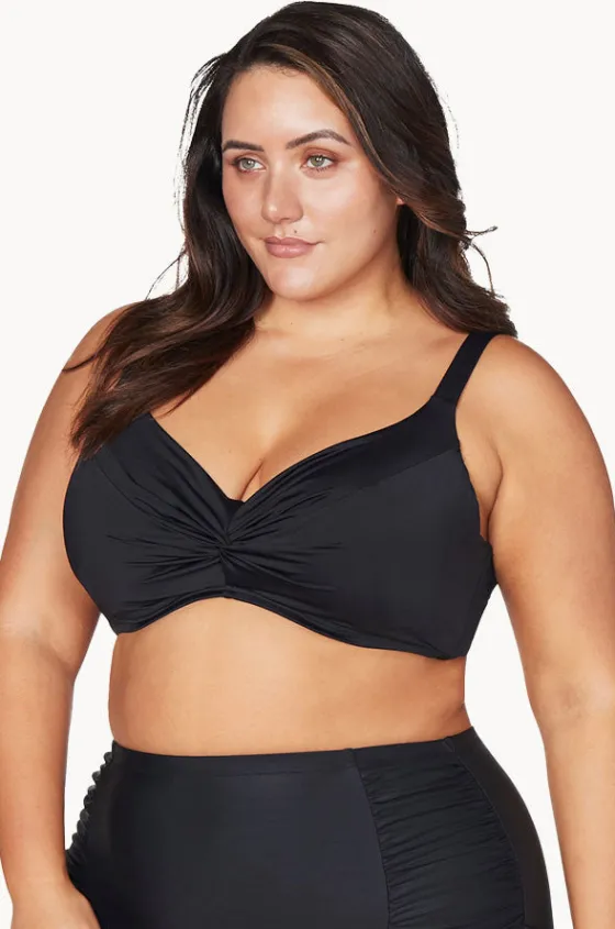 Bikini Tops^Artesands Plains Monet DD/E Underwire Bra Black