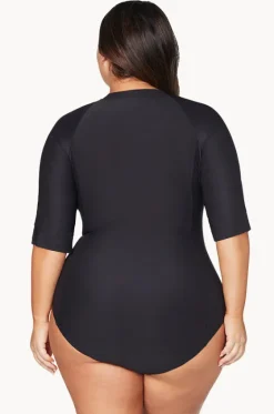 Rashies & Sunsuits^Artesands Plains Short Sleeve Zip Sunsuit Black