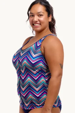 Tankini Tops^Funkita Point Out DD/E Cup Zip Front Tankini Separate Multi