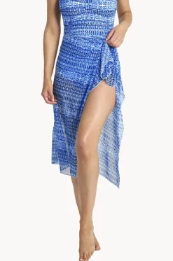 Sarongs^Jantzen Portugal Midi Mesh Sarong Navy