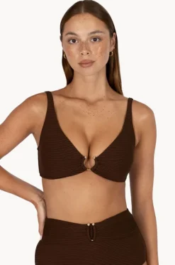 Bikini Tops^Baku Positano C/D Cup Trim Bra Mocha