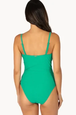 One Pieces^Baku Positano D/DD Cup Frill One Piece Emerald