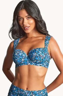 Bikini Tops^Panache Posy Bette E Cup Balconette Bra Blue