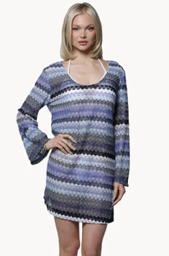 Overswim^J.valdi Praia Bell Sleeve Tunic Blue/Multi