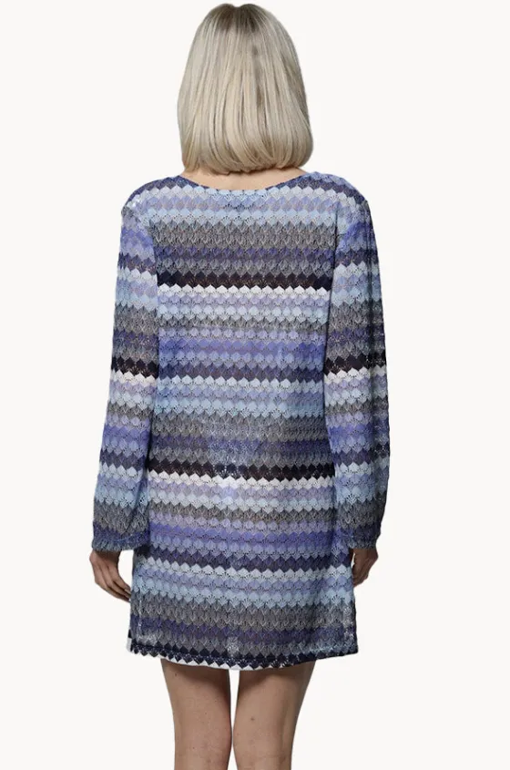 Overswim^J.valdi Praia Bell Sleeve Tunic Blue/Multi