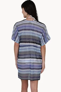 Overswim^J.valdi Praia Drawstring Kimono Blue/Multi