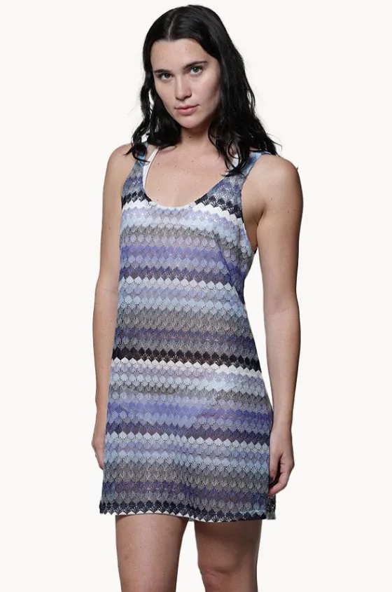 Overswim^J.valdi Praia Scoop Neck Tank Dress Blue/multi