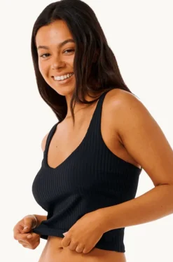 Tankini Tops^Rip Curl Premium Surf Tankini Separate Black