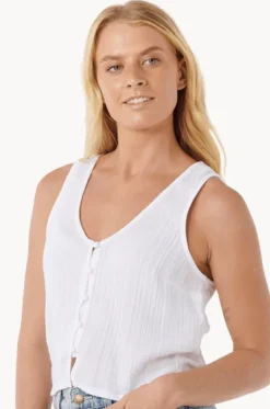 Tops^Rip Curl Premium Surf Top White
