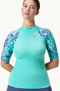 Rashies & Sunsuits^Speedo Printed Short Sleeve Suntop Arctic