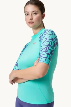 Rashies & Sunsuits^Speedo Printed Short Sleeve Suntop Arctic