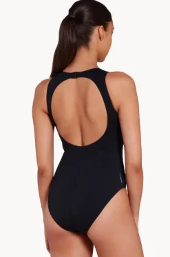 One Pieces^Zoggs Prism Geo Hi Front One Piece Black/multi