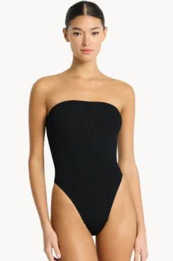 One Pieces^Bond-eye Recycled Fane Bandeau One Piece Black