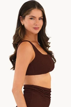 Bikini Tops^Moontide Retro Deco DD/E Cup Square Neck Bra Espresso