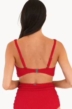 Bikini Tops^Moontide Retro Deco DD/E Cup Wrap Front Bra Hibiscus