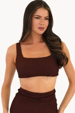 Bikini Tops^Moontide Retro Deco F/F Cup Square Neck Bra Espresso