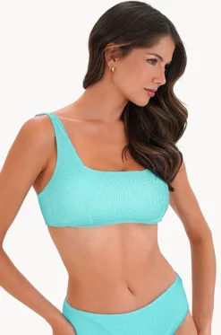 Bikini Tops^Moontide Retro Deco F/G Cup Square Neck Bra Aqua