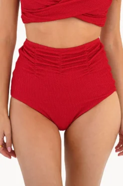 Bottoms^Moontide Retro Deco High Waist Gathered Pant Hibiscus