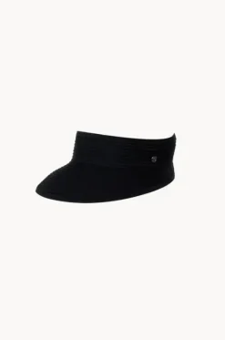Headwear^Cherry Red Ribbon Wide Brim Visor Black