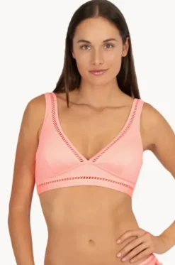 Bikini Tops^Baku Rococco D/DD Cup Longline Bralette Coral