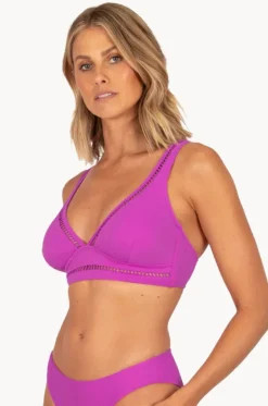 Bikini Tops^Baku Rococco D/DD Ladder Longline Bra Hibiscus