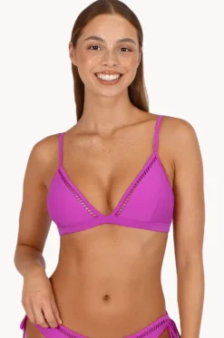 Bikini Tops^Baku Rococco Fixed Ladder Lace Tri Hibiscus