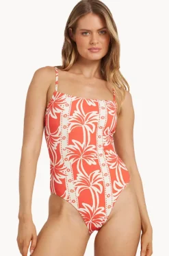 One Pieces^Billabong Row Of Palms Bella One Piece Red