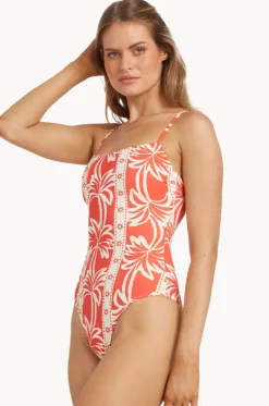 One Pieces^Billabong Row Of Palms Bella One Piece Red
