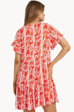 Dresses^Billabong Row Of Palms Tie Dress Red