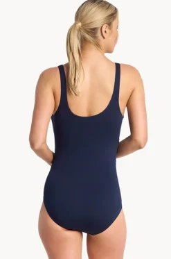 One Pieces^Poolproof Rozella Fan Splice Tank One Piece Navy/sky