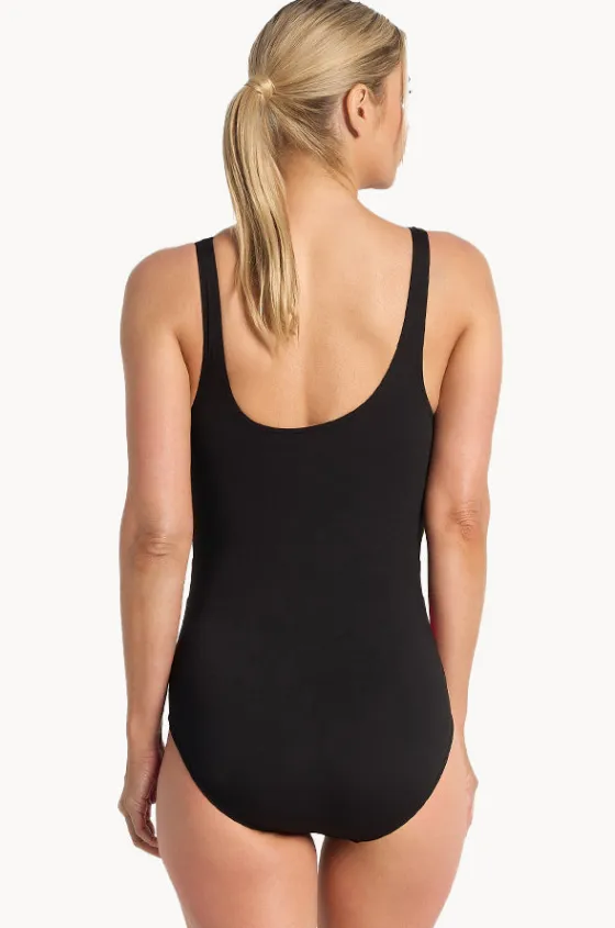 One Pieces^Poolproof Rozella Triangle Splice Tank One Piece Black/lime