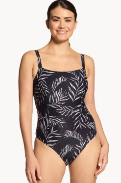 One Pieces^Zoggs Safari Leaf Classicback One Piece Black/White