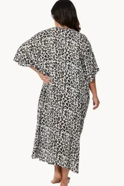 Overswim^Sundrenched Safari Long Kaftan Black