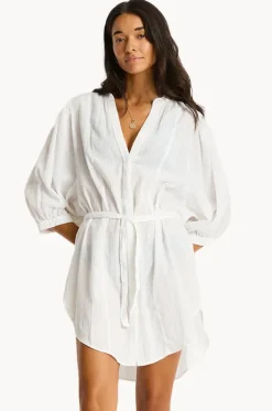 Overswim^Sea Level Salt Boho Shirt White