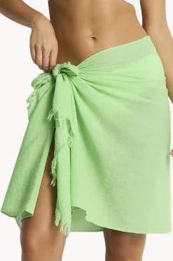 Sarongs^Sea Level Salt Frayed Sarong Matcha