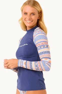 Rashies & Sunsuits^Rip Curl San Carlos Long Sleeve Suntop Dark Blue