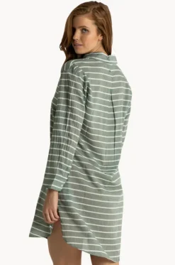 Overswim^Sunseeker Santorini Button Painter Dress Sage