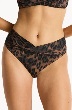 Bottoms^Sea Level Savanna Twist Mid Bikini Pant Chocolate
