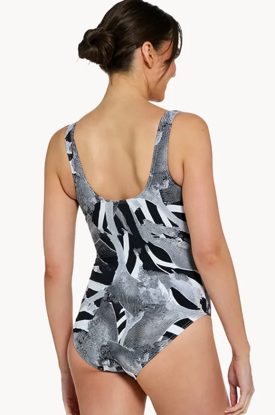 One Pieces^Zoggs Sea Skin Scoopback One Piece Black/grey