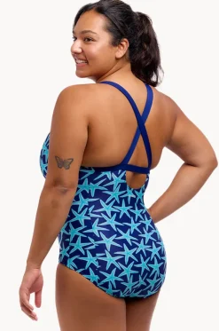 One Pieces^Funkita See Stars Brace Me Back One Piece Navy/blue