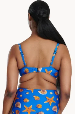 Bikini Tops^Raq Apparel Shell FF/G Cup Balconette Bra Blue