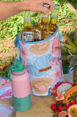 Cooler Bags|Picnic Vibes^Annabel Trends Shelly Beach Barrel Cooler Bag Blue/multi