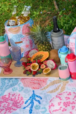 Cooler Bags|Picnic Vibes^Annabel Trends Shelly Beach Barrel Cooler Bag Blue/multi
