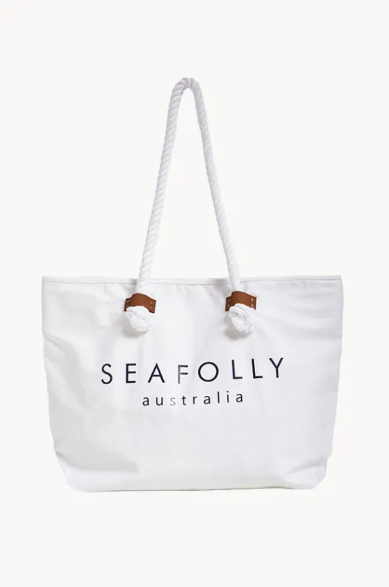 Beach Bags|Bags^Seafolly Ship Sail Tote White