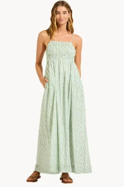 Dresses^Seafolly Shirred Midi Dress Sage