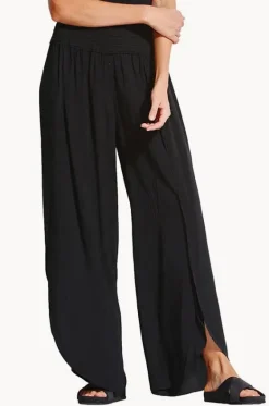 Pants^Seafolly Shirred Waist Wrap Pant BLACK