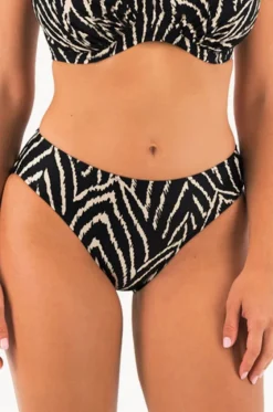 Bottoms^Fantasie Silhouette Island Mid Rise Brief Black/Cream