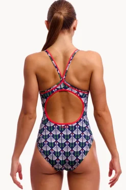 One Pieces^Funkita Sitting Duck Diamond Back One Piece Navy/white