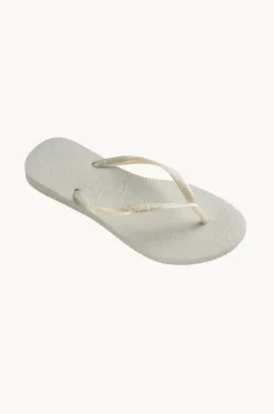 Footwear^Havaianas Slim Metallic Thong White