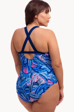 One Pieces^Funkita Soaring Hi Brace Me Back One Piece Blue/pink